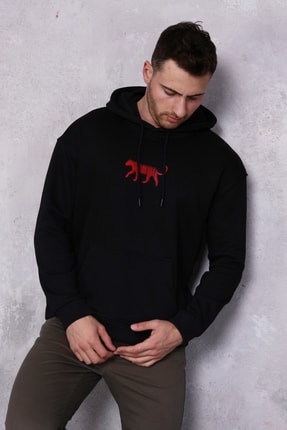 FARM ANİMALS Erkek Midi Baskılı Hoodie