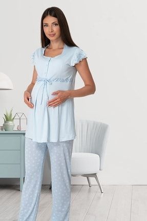 Mavi Lohusa Pijama Takımı 6012