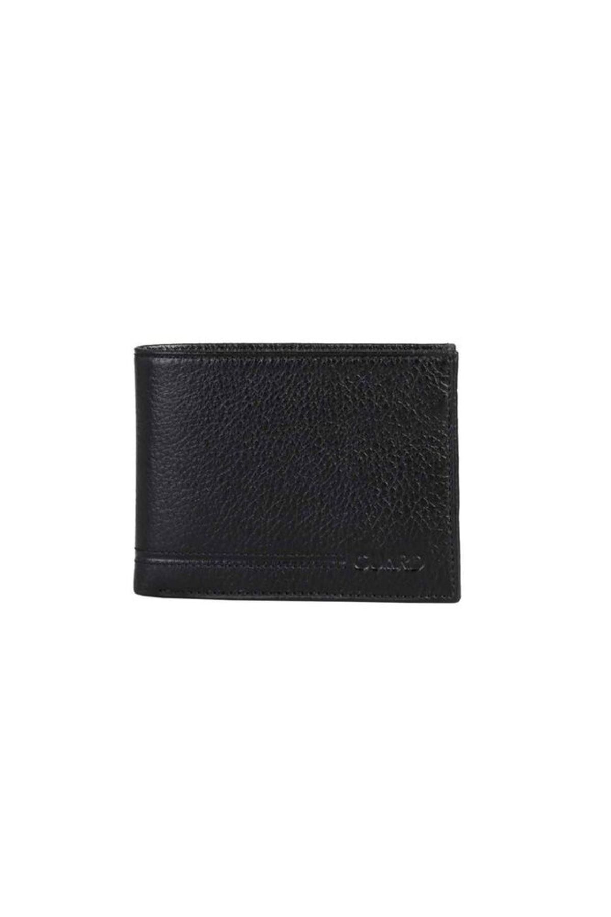 GUARD-Pistol Black Genuine Leather Horizontal Men's Wallet 1