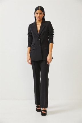 Siyah Astarlı Blazer Ceket Pantolon Takım ST060S90316002