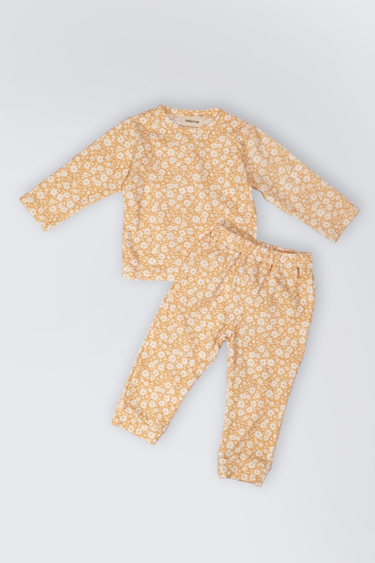 babynup Minimal Çiçek Desenli Bebek Pijama Takımı