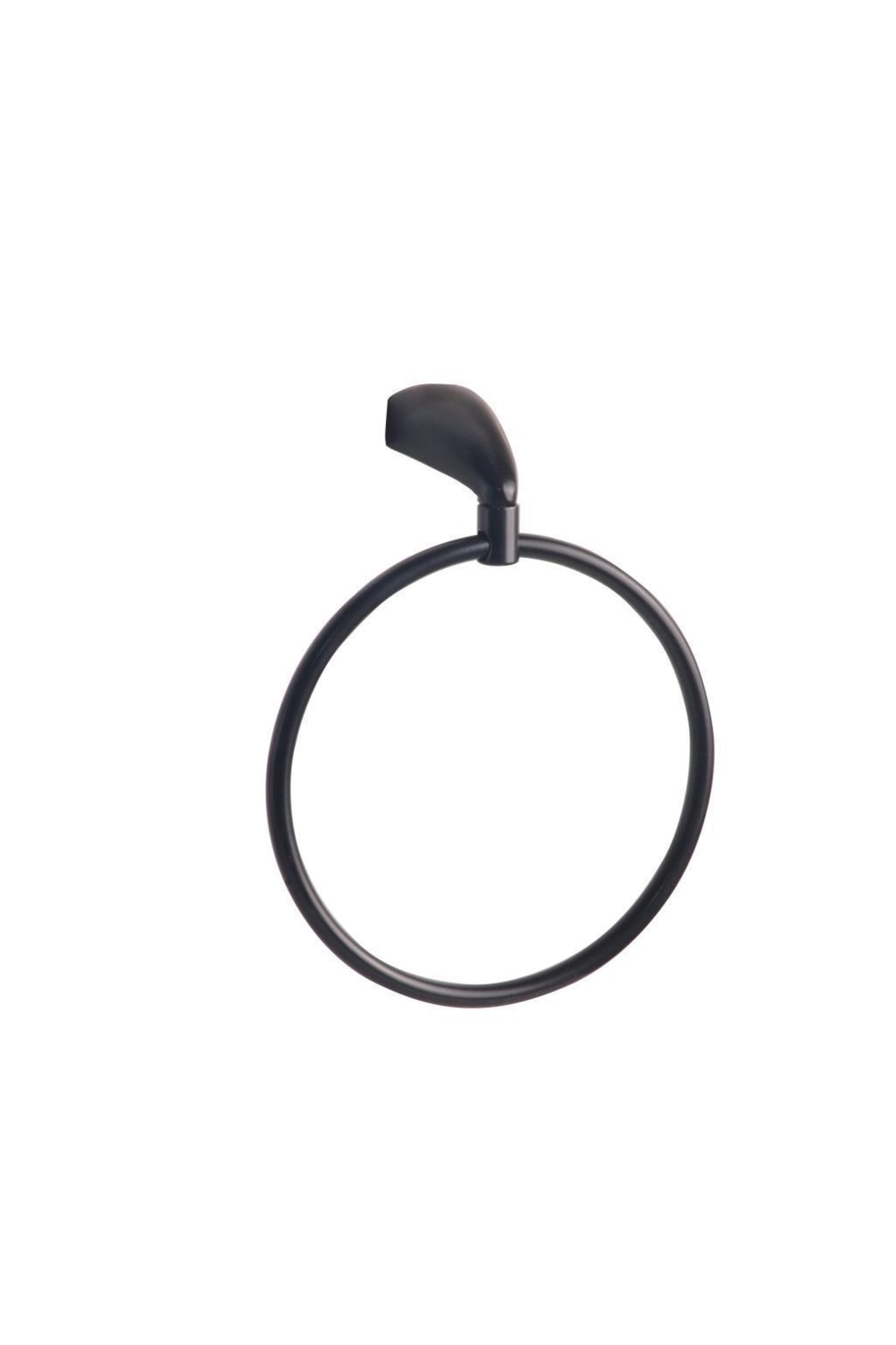 UCCE-Hitit Round Towel Holder Matte Black Solid Brass 1