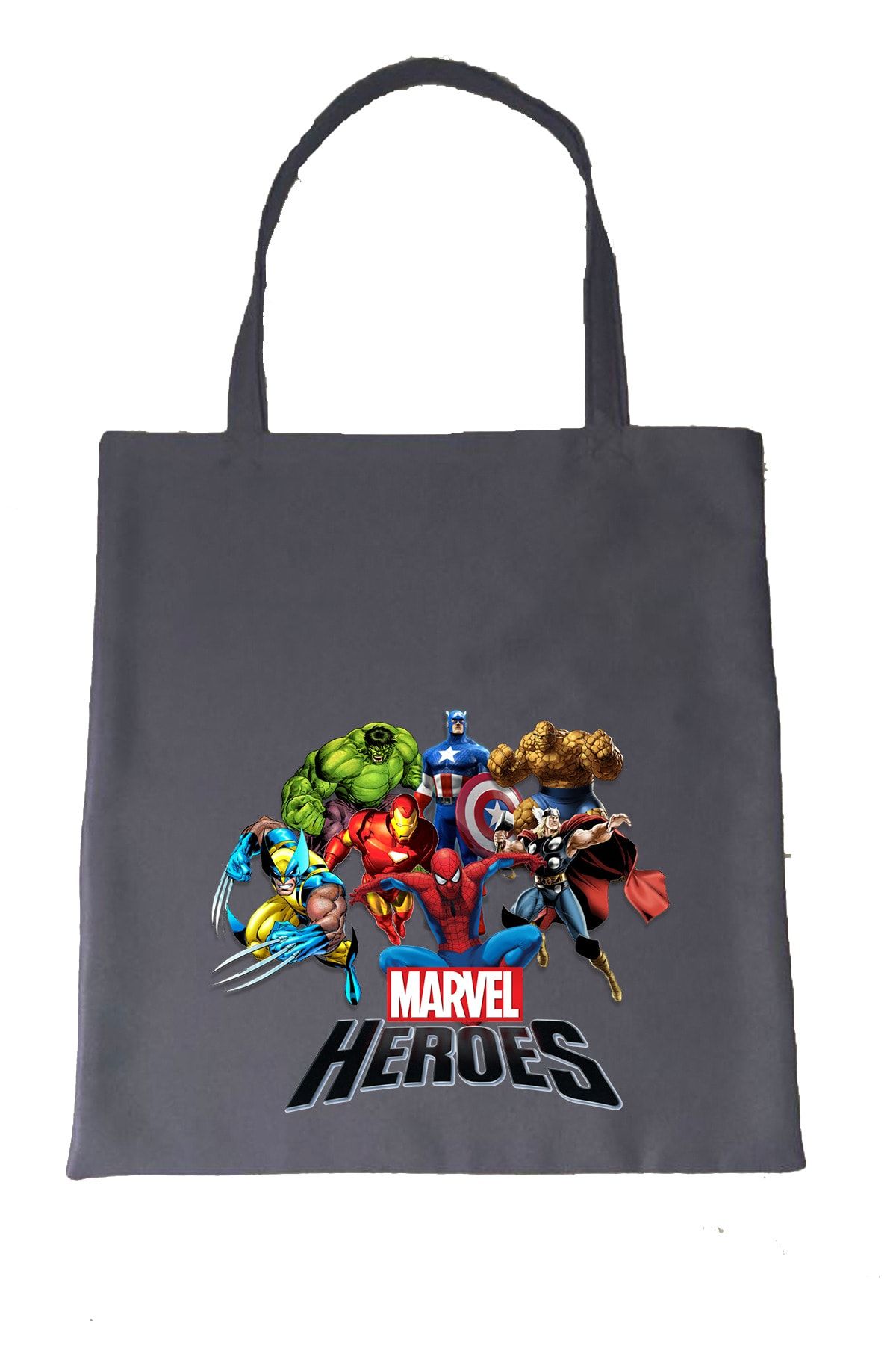 Raf Coll Canvas Fabric Tote Bag Marvel Design Digital Printed 40cm
