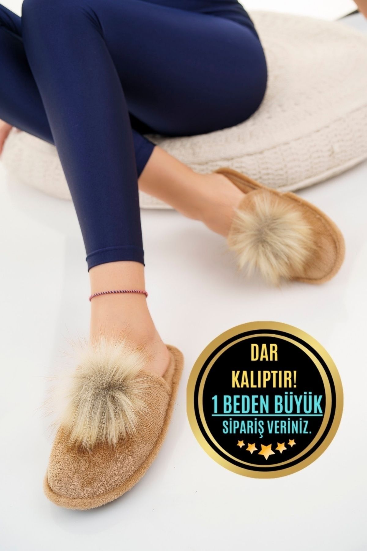 Ladies slippers clearance with pom poms