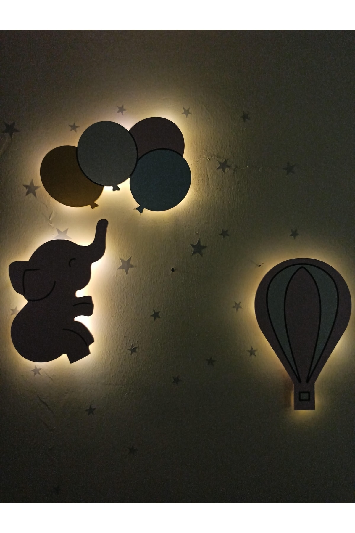 woodengifts Çocuk Odası Dekoratif Gece Lambası Aydınlatma fotoğrafı 2 (önizleme)