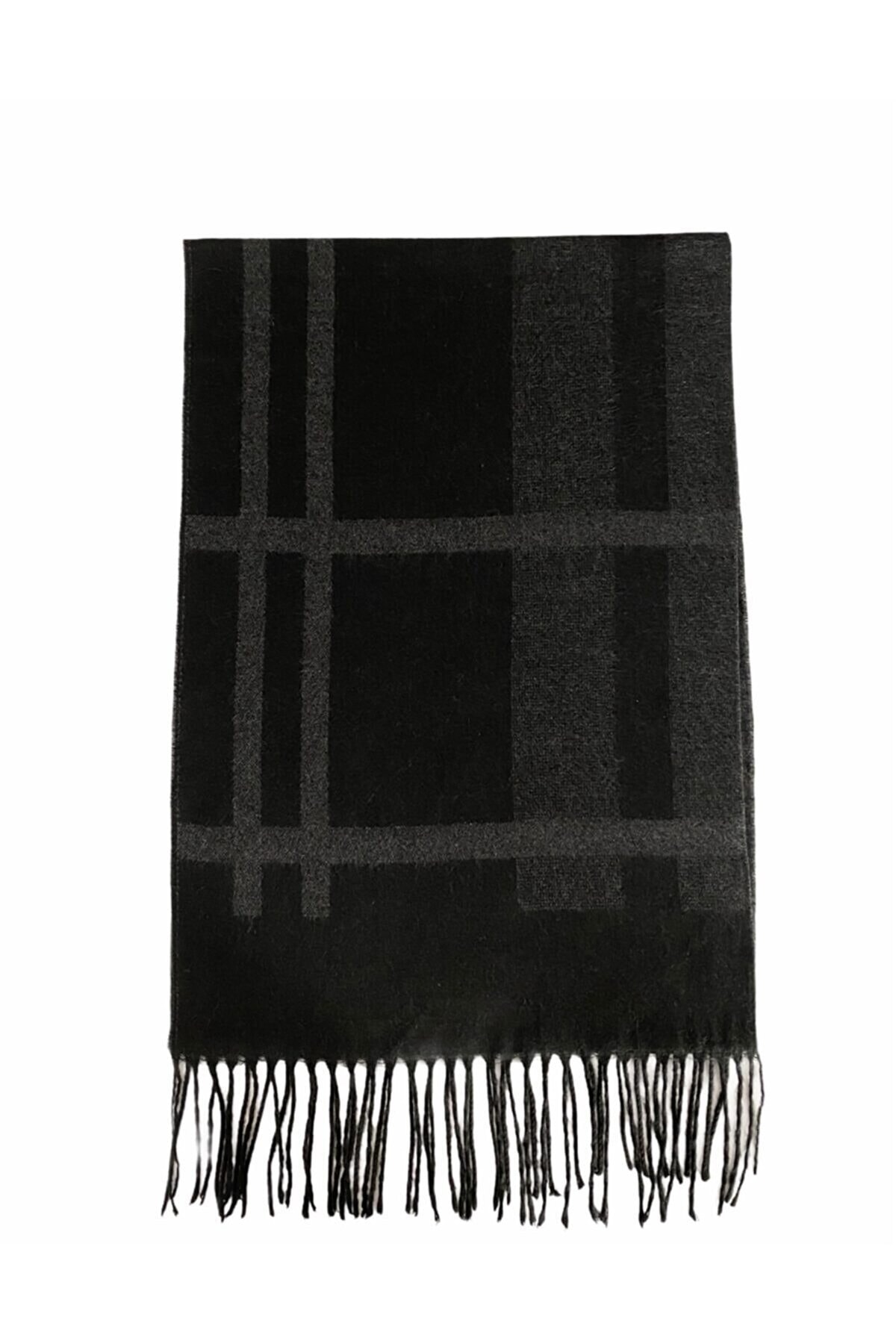 Goldmine  Yumuşak Dokulu Çift Taraflı Desenli Erkek Atkı - Görsel 3