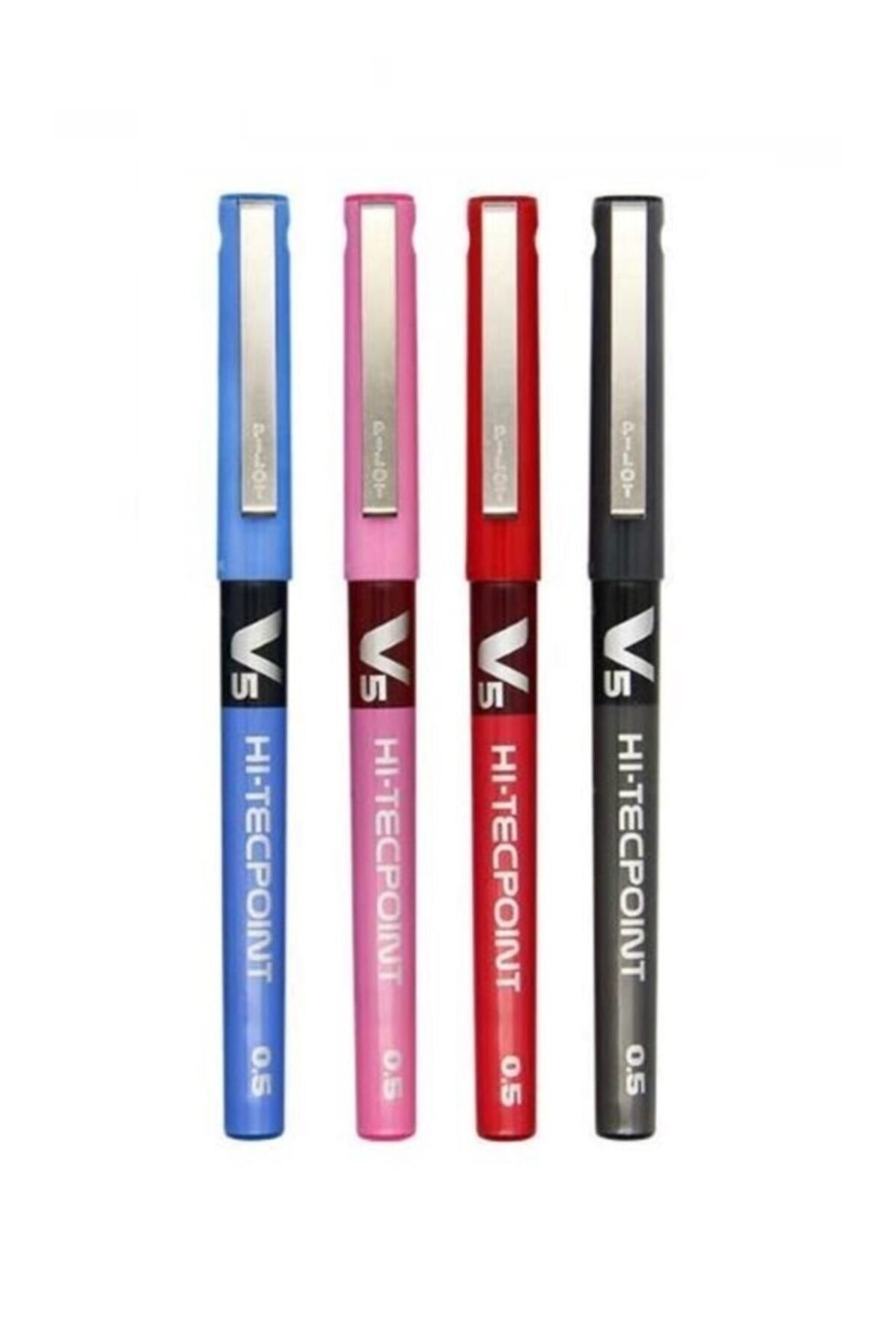 Pilot V5 Hi-Tecpoint Kugelschreiber – 3 Stück Mit 0,5 Mm Spitze & Schwarzer Flüssigtinte