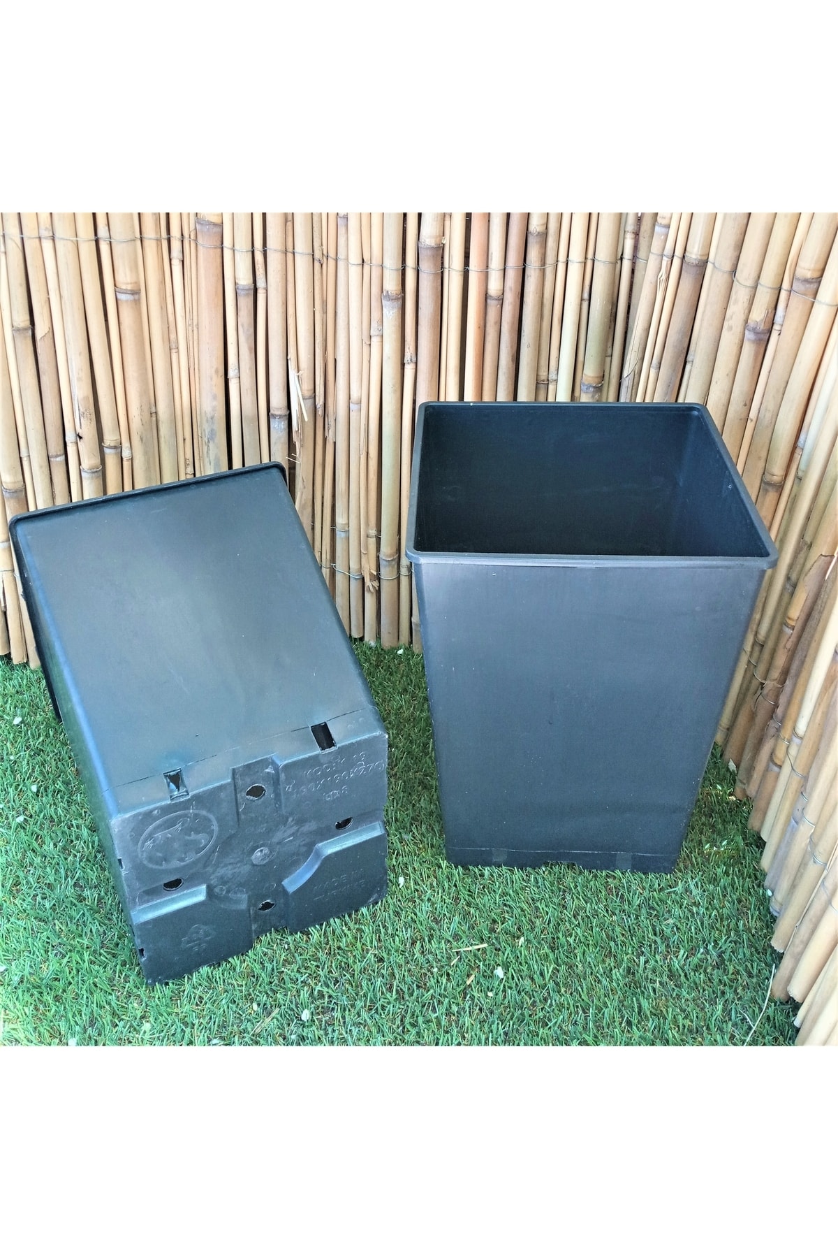 Kare Üretim Saksısı 1 Adet 15 Lt Siyah Üretim Saksısı Bitki Üretim Saksısı Plastik Saksı 2