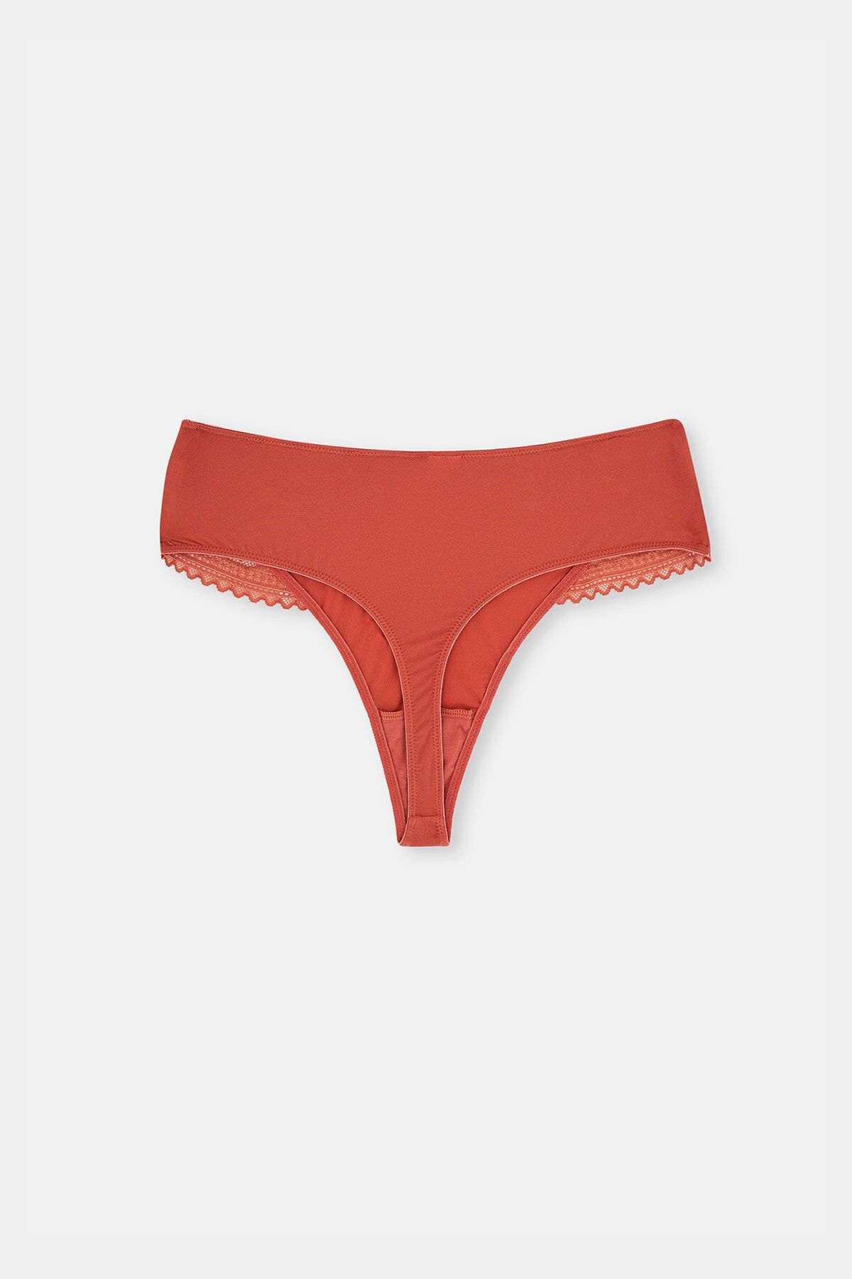 Dagi-Korallenfarbener Tanga mit hoher Taille 2