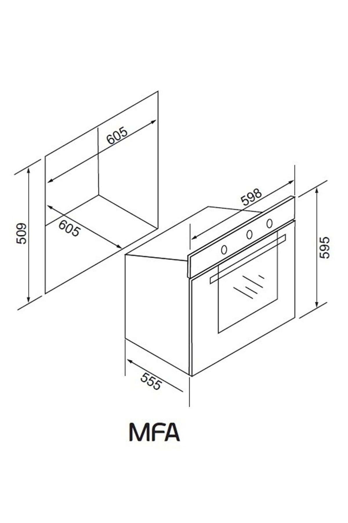 Mfa 627 Siyah Ankastre Fırın