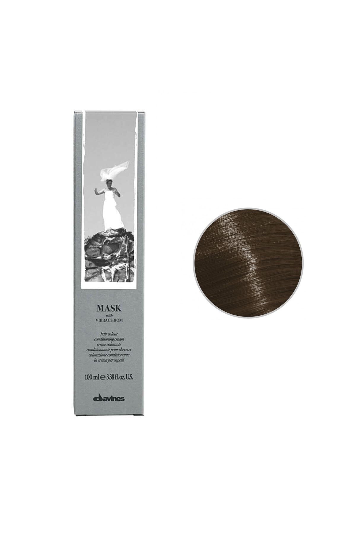 ماسک با رنگ موی ترمیم کننده تغذیه کننده ویبراکروم 100 میلی لیتری 6 قهوه ای گرم تیره Davines Professional