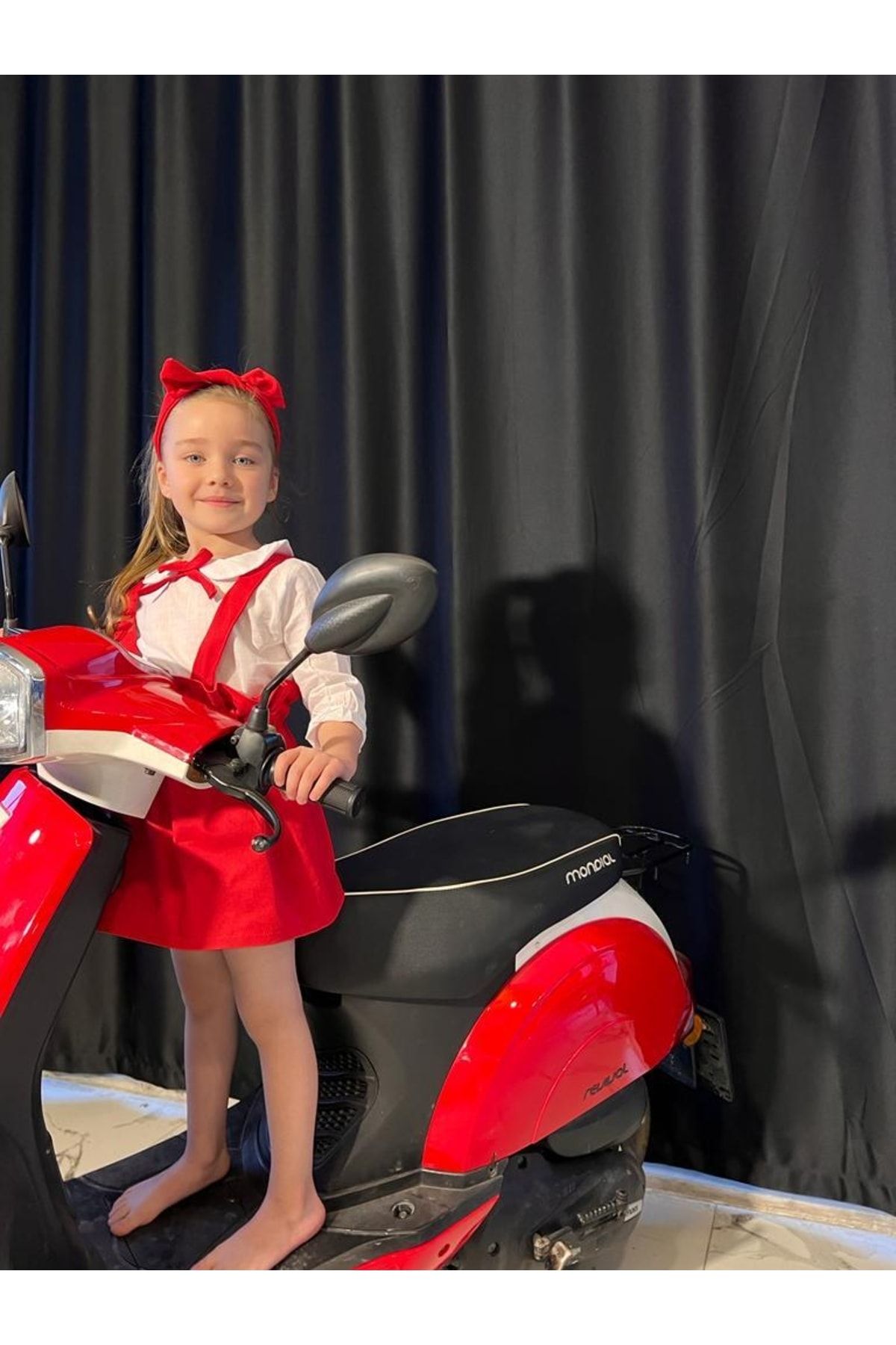 Poplinkids Kırmızı Salopet Takım  144