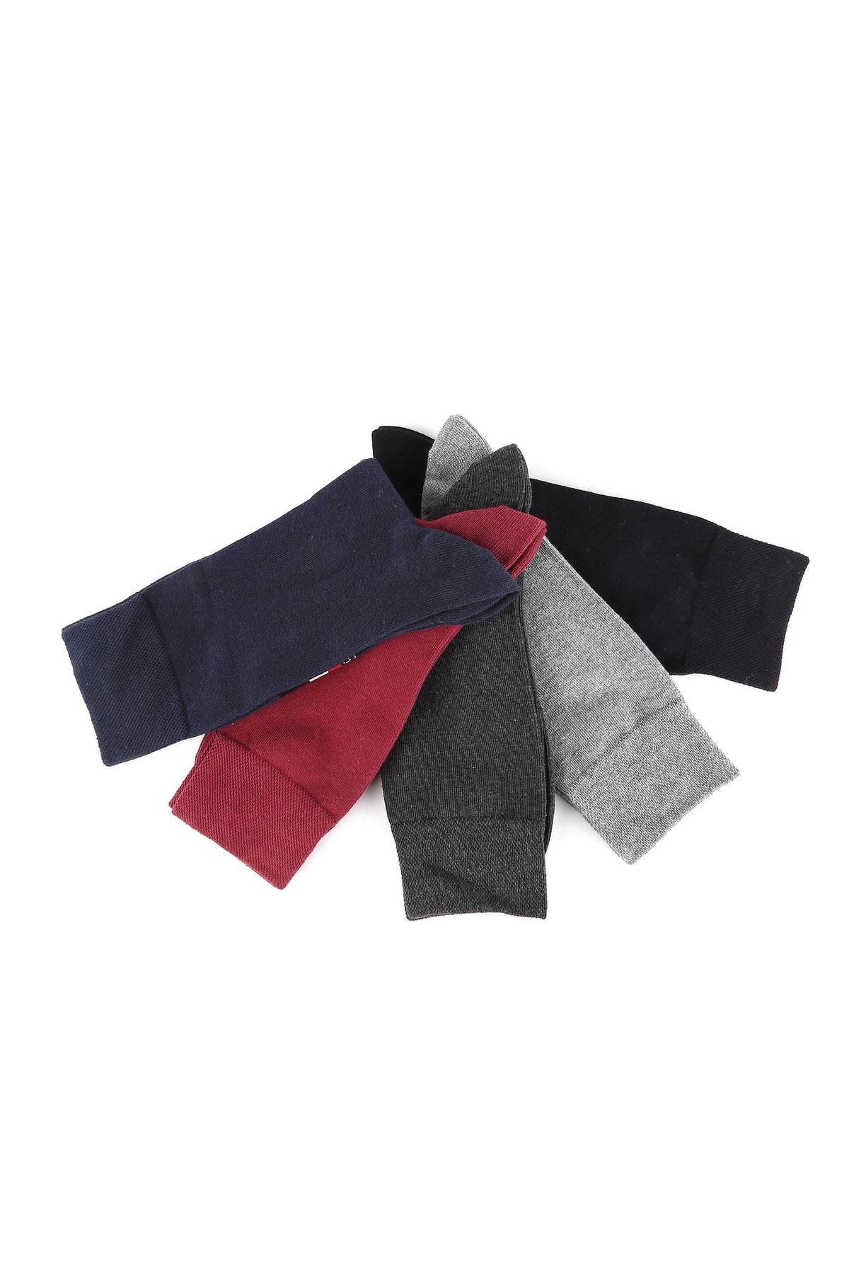 U.S. Polo Assn.-Pachet de 5 șosete țesute pentru bărbați, de culoare uni 2