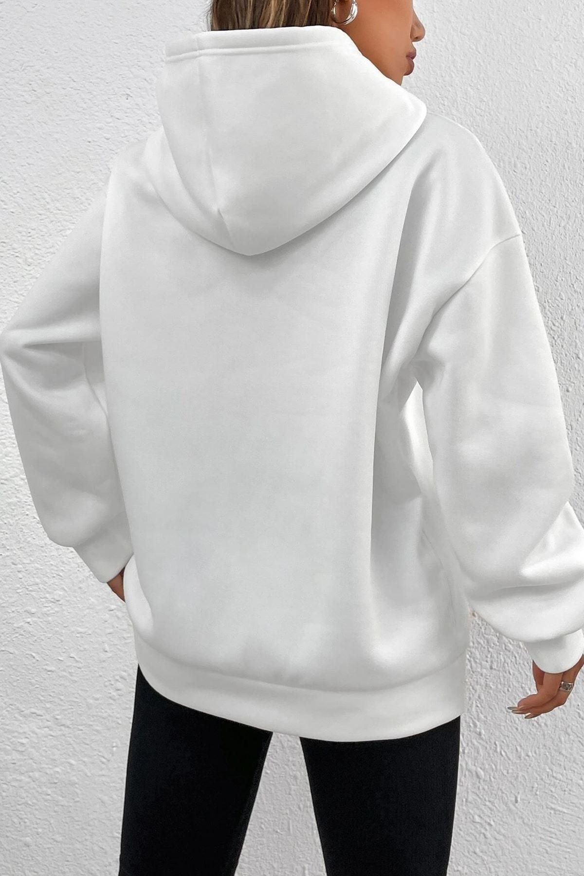 uyguntarz Unisex NASA Bear Printed Sweatshirt Trendyol