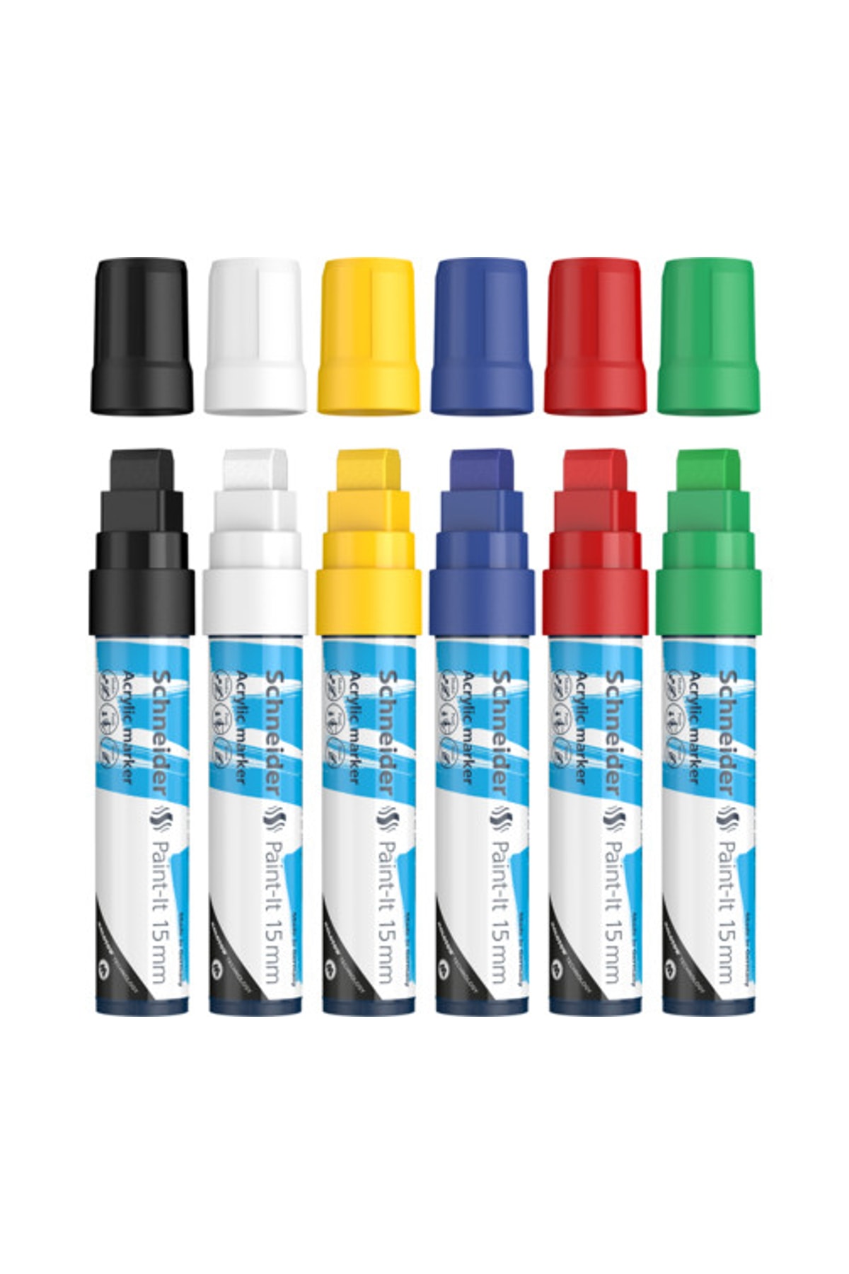 Schneider Paint-It - Set Di 6 Matite Acriliche (1, 15 Mm Di