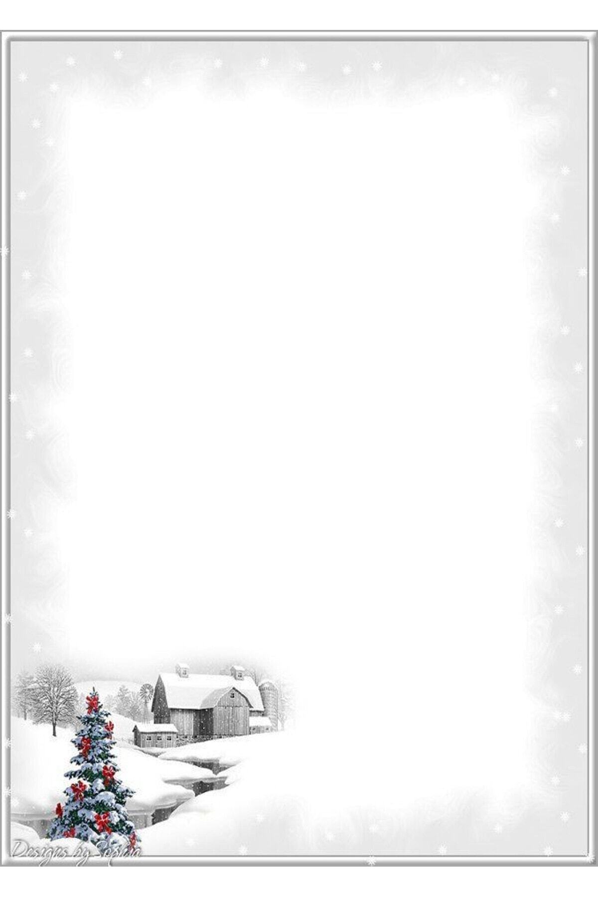 TELLGRAF REKLAM HİZMETLERİ Yılbaşı Temalı Mektup Kağıdı (a5 - 15x21 Cm- 10 Adet)