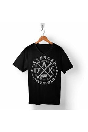 Avenged Sevenfold 7ax Matt Shadows Rock Musıc V Yaka T-Shirt T05S1076