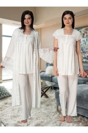 Effortt 5011 Lohusa Hamile Pijama Takım Sabahlık 5011E