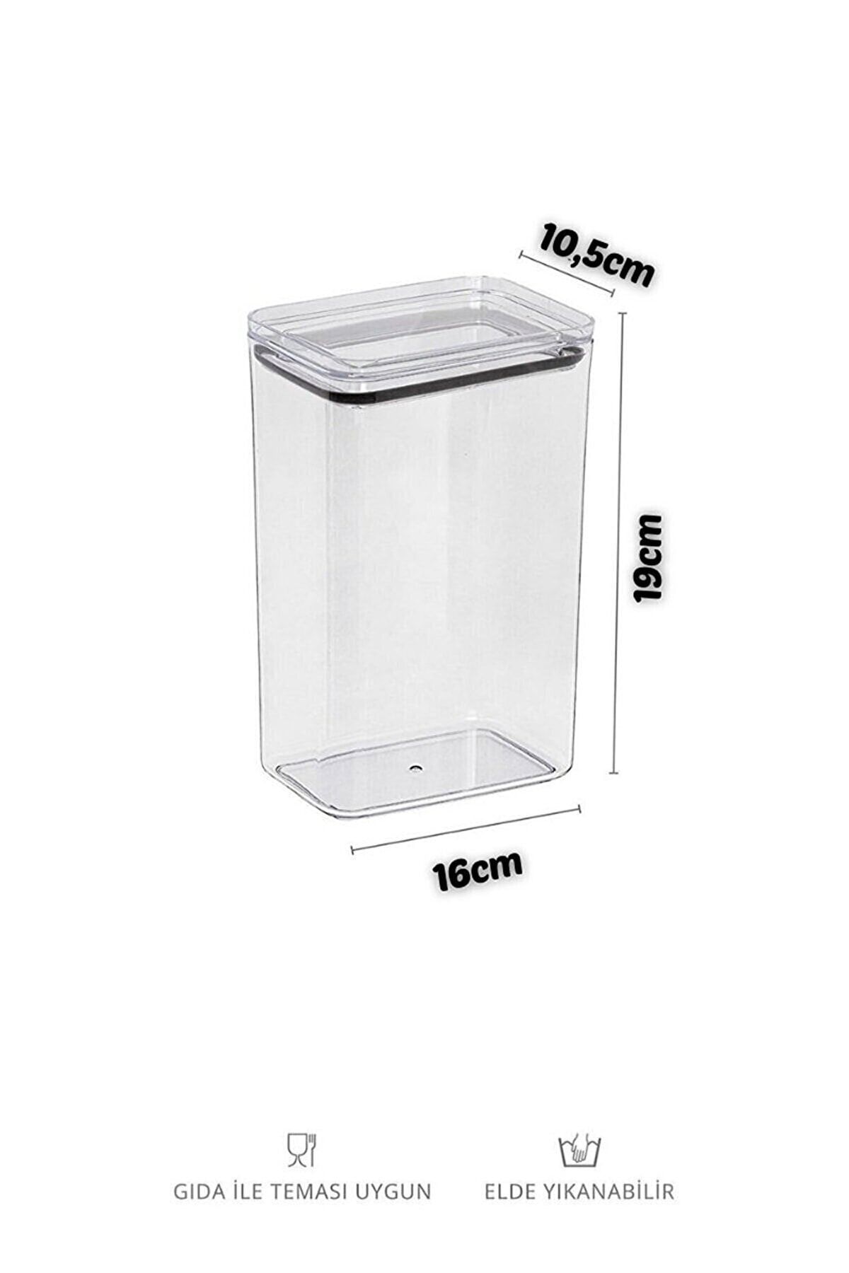 kalitebudur34-Set of 2 Tablets and Detergent Storage Box with Decorative Rectangular Vacuum Lid 2900ml 2