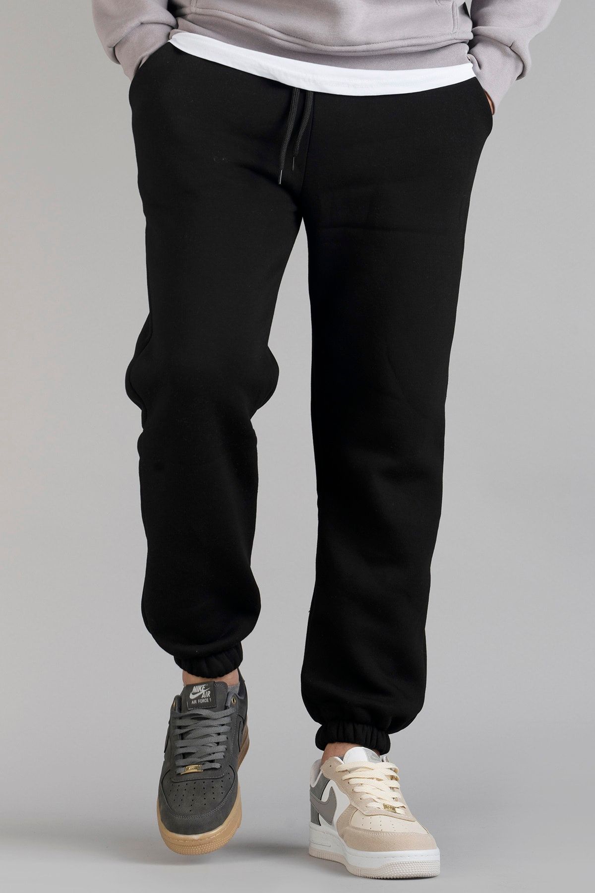 bombe Men s Black Sweatpants 3 Thread Cotton Trendyol