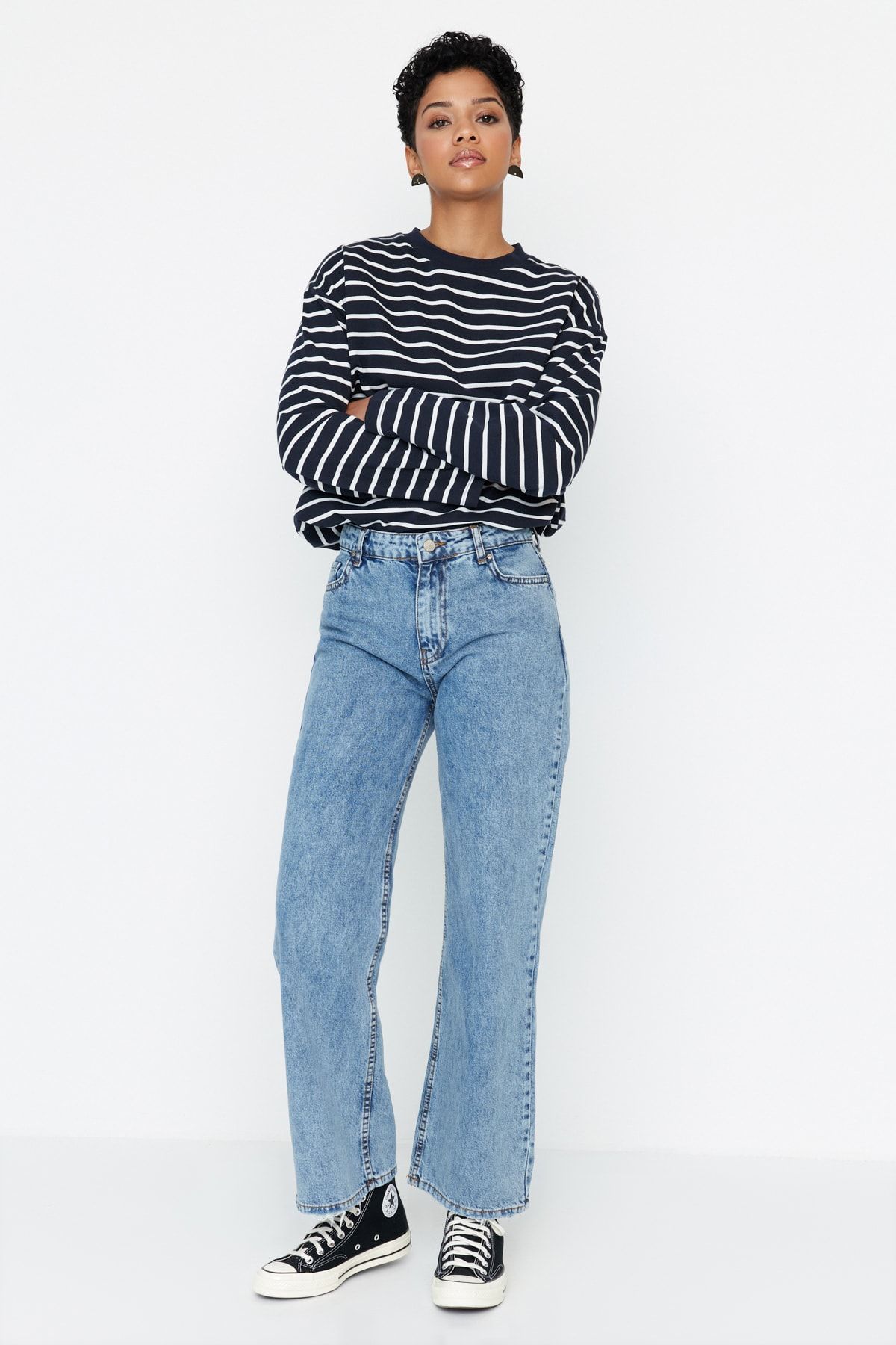 TRENDYOL MODEST Jeans Blue Straight Trendyol
