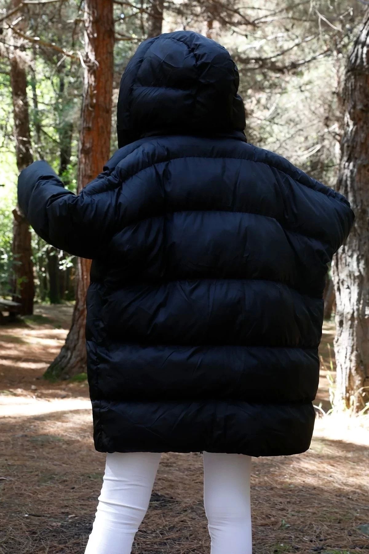 Kadın Oversize Dolumlu Puffer Şişme Salaş Mont