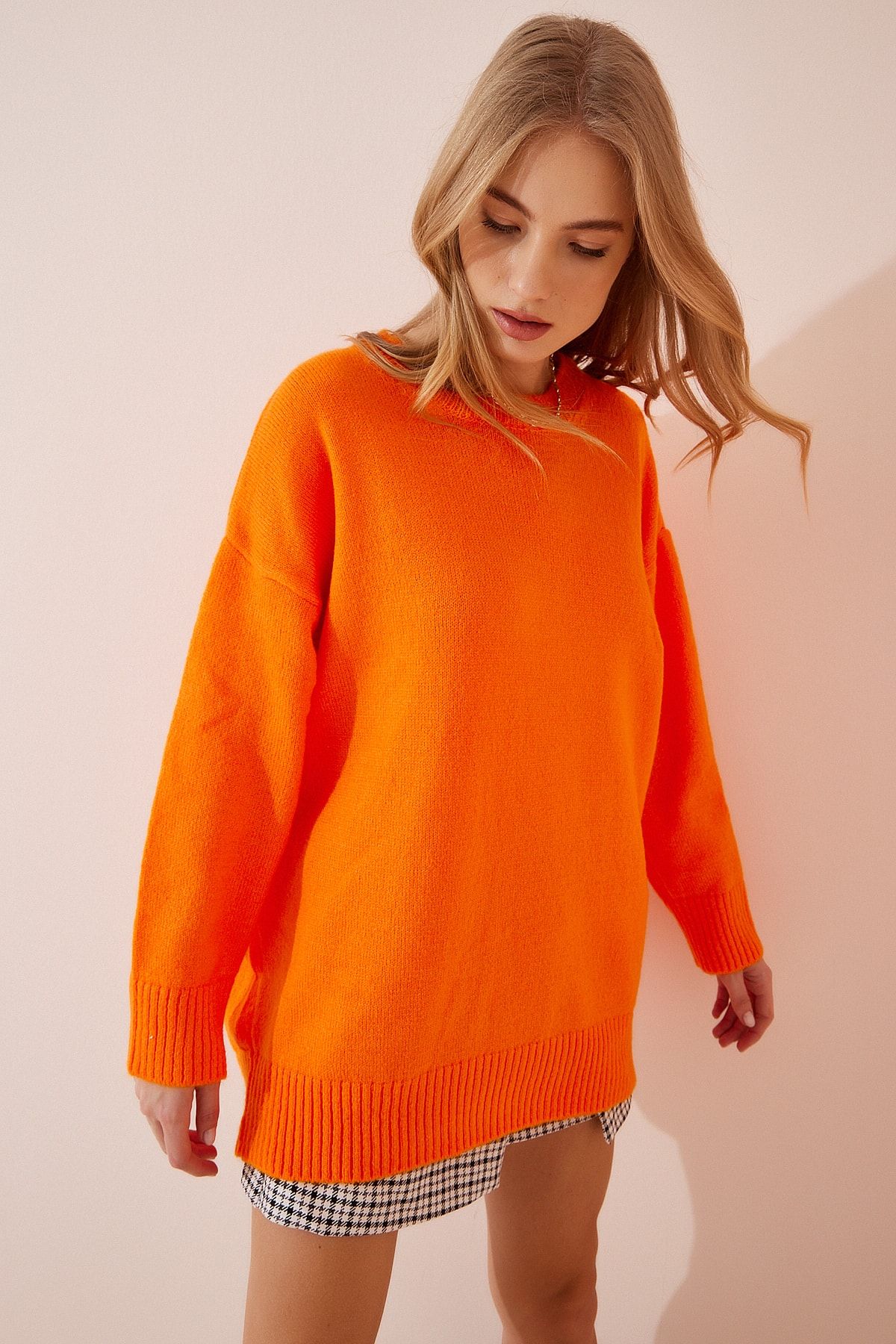 Happiness stanbul Sweater Orange Oversize Trendyol