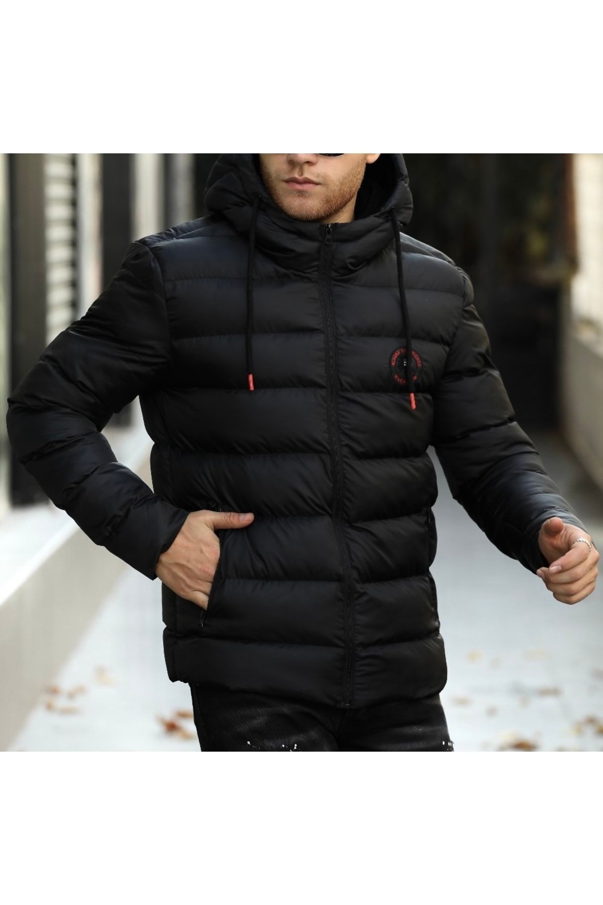 Black thick coat on sale