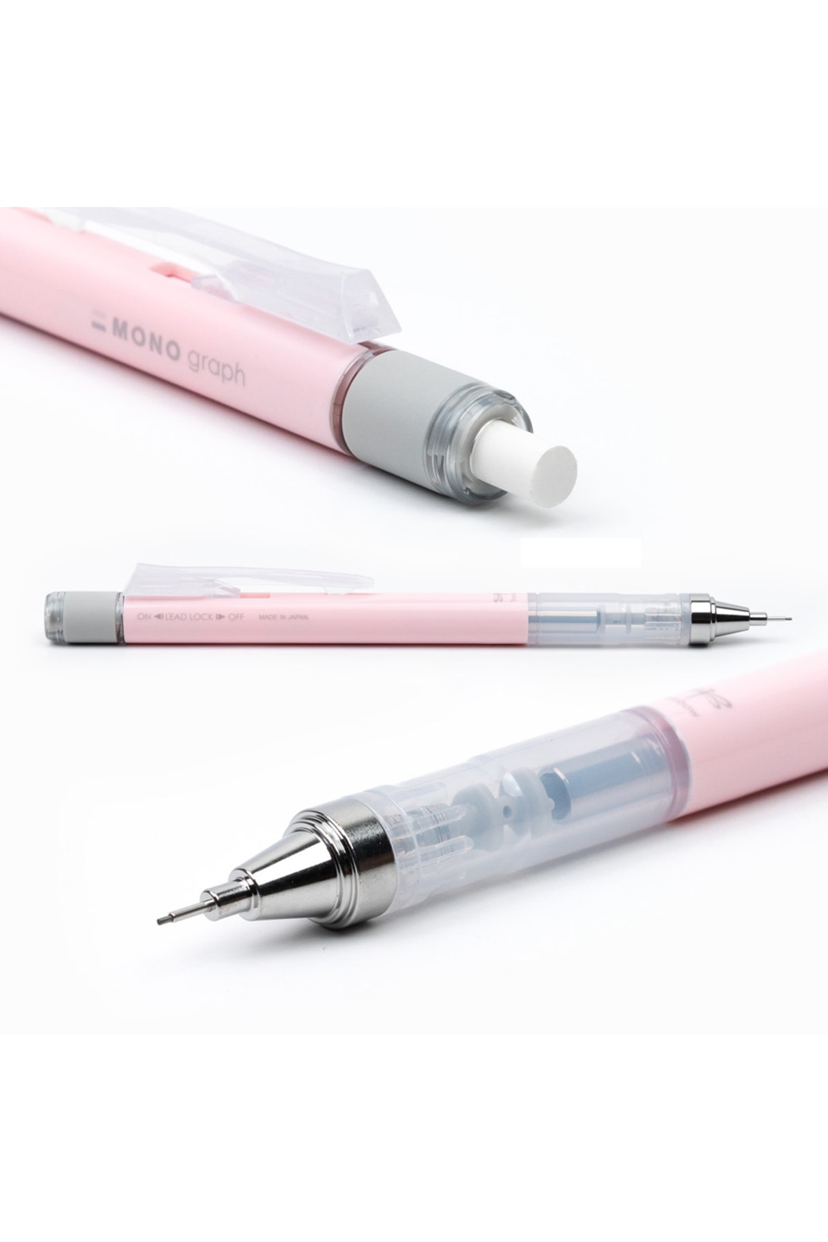 Tombow Monograph Matita Meccanica 0.5 Mm - Colore Rosa Corallo, Gomma Inclusa, Design Shaker, DPA-136D