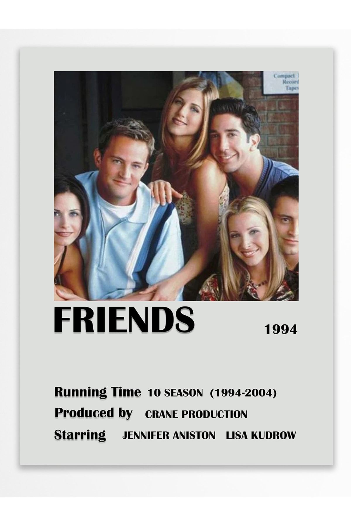 Postifull Friends - Çerçevesiz Poster - Duvar Dekoru - Dizi Ve Film Afiş Posterleri - Kalın Kuşe Kağıt