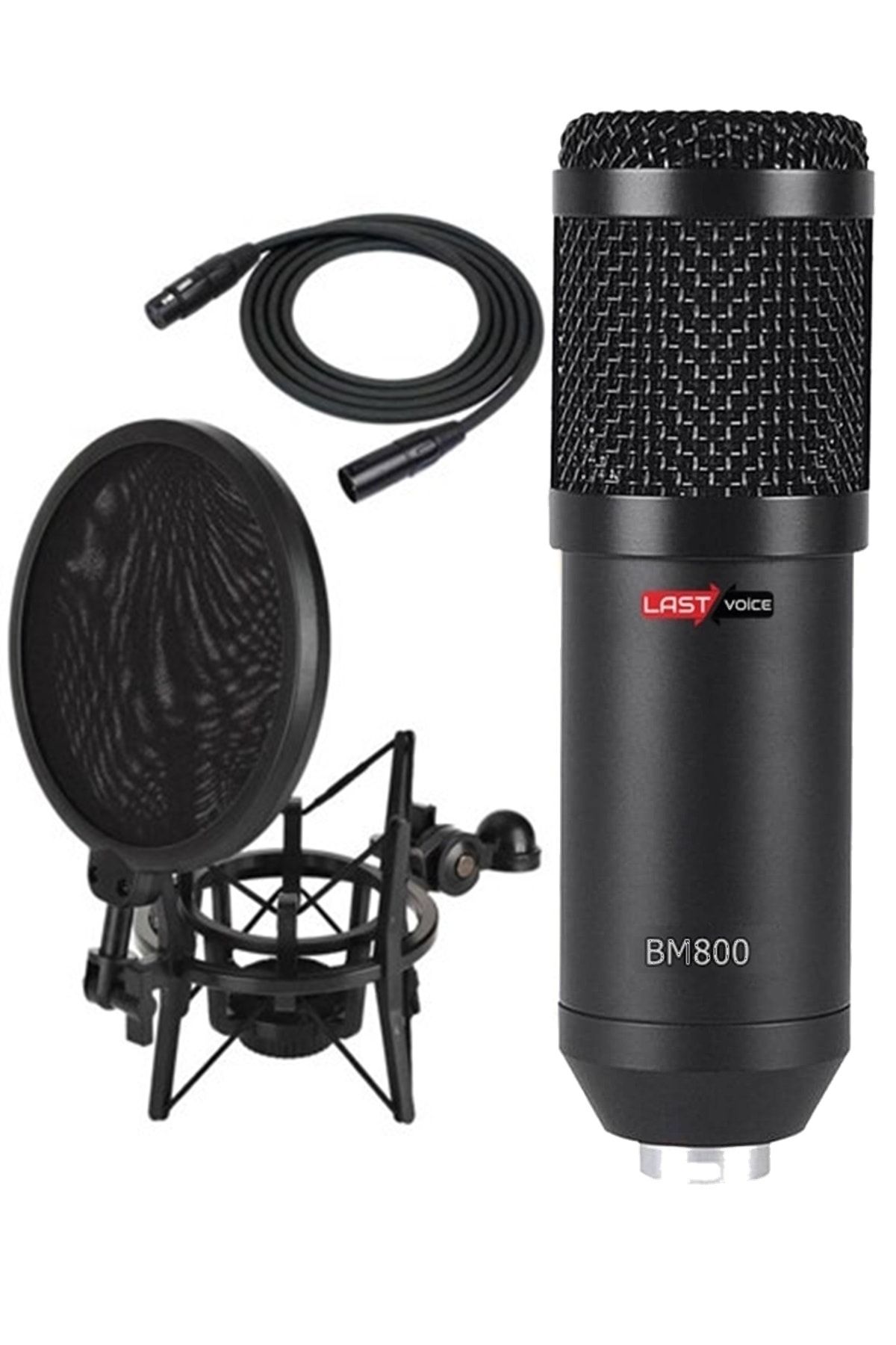 Bm800 Mikrofon Sh-101 Shock Mount Pop Filtre Seti