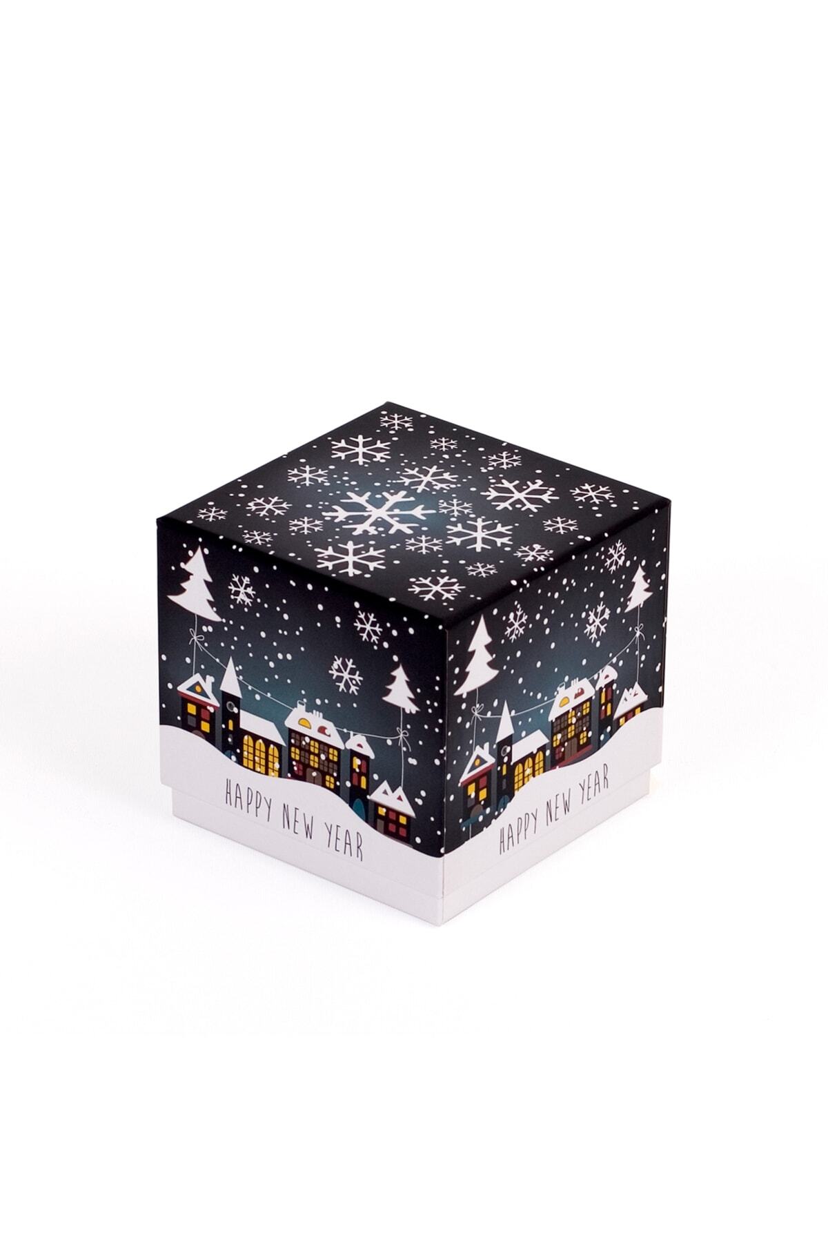 DECOBOX Yılbaşı Hediye Kutusu (10X10X10CM.)