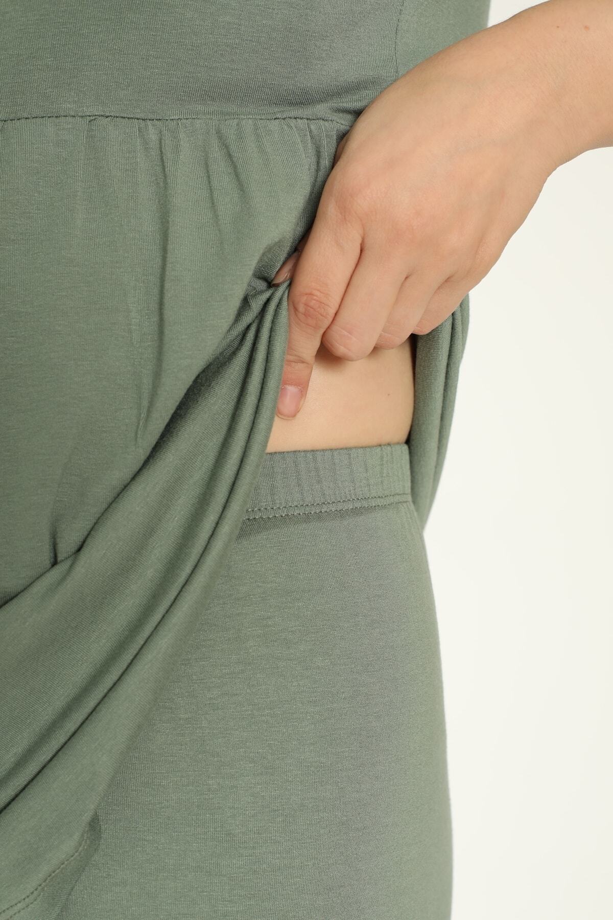 Miss Dünya Lissa Yeşil Sabahlıklı Hamile Ve Lohusa Pijama Takımı fotoğrafı 7 (önizleme)