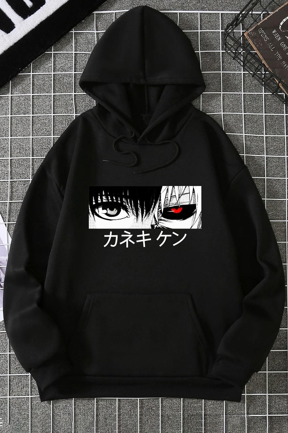 Trend Sizde Unisex Black Tokyo Ghoul Chapter Printed Hooded