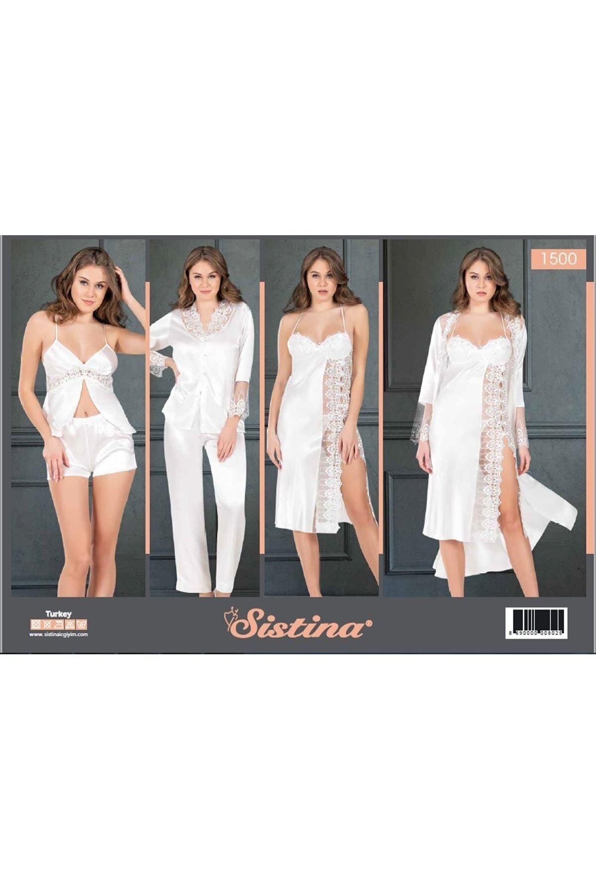 Sistina Beyaz Penye Çeyizlik 6'lı Set 1500