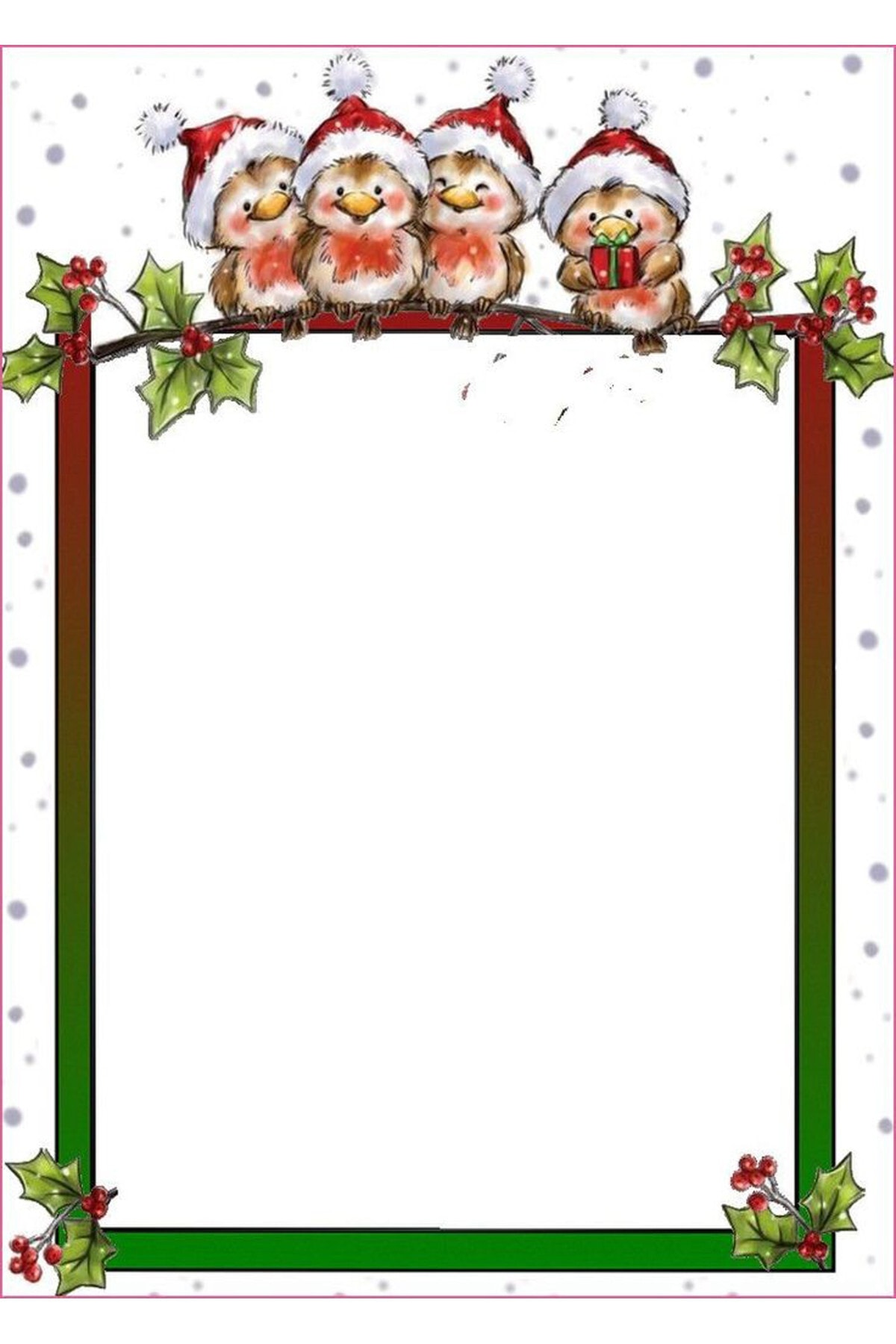 TELLGRAF REKLAM HİZMETLERİ Yılbaşı Temalı Mektup Kağıdı (a5 - 15x21 Cm- 10 Adet)