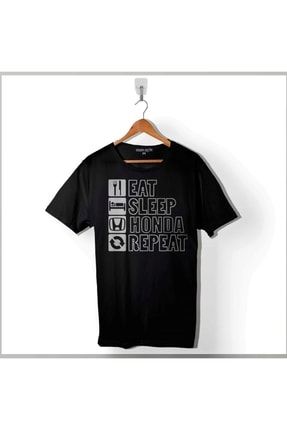 Eat Sleep Honda Repeat Yemek Uyku Araba Tekrar Erkek Tişört T01S1238