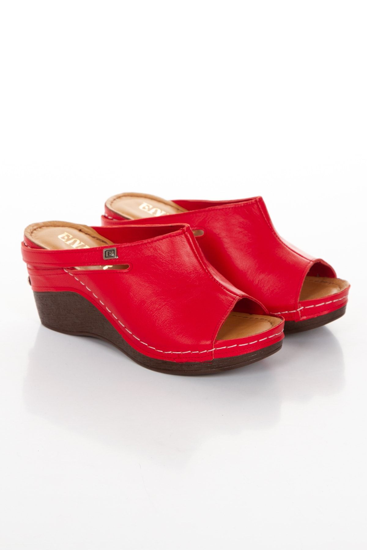 Ender-Genuine Leather Wedge Heel Women's Slippers 3