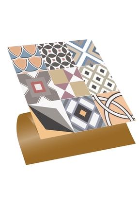 Kendinden Yapışkanlı Geometrik Karma Pop Art Desenli Pvc Karo 30x30 Cm (4 ADET) 0,36 M2 GEOPOPART