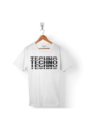 Techno Tekno Musıc Hard Müzik Logo Erkek Tişört T01B2987