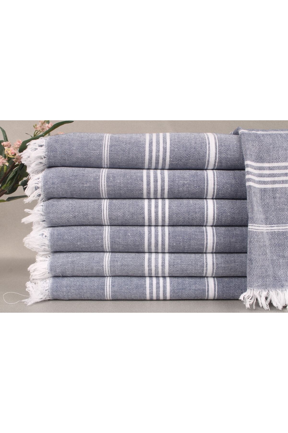 Peshtemal Navy Blue 90x170 Cm Cotton Peshtemal