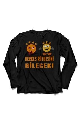 Galatasaray 4 Yıldız Herkes Sütbesini Bilecek Uzun Kollu Tişört T04S1298