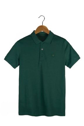 Erkek Yeşil Slim Fit Polo Yaka T-shirt Vavn20y-3400667-2 VAVN20Y-3400667-2