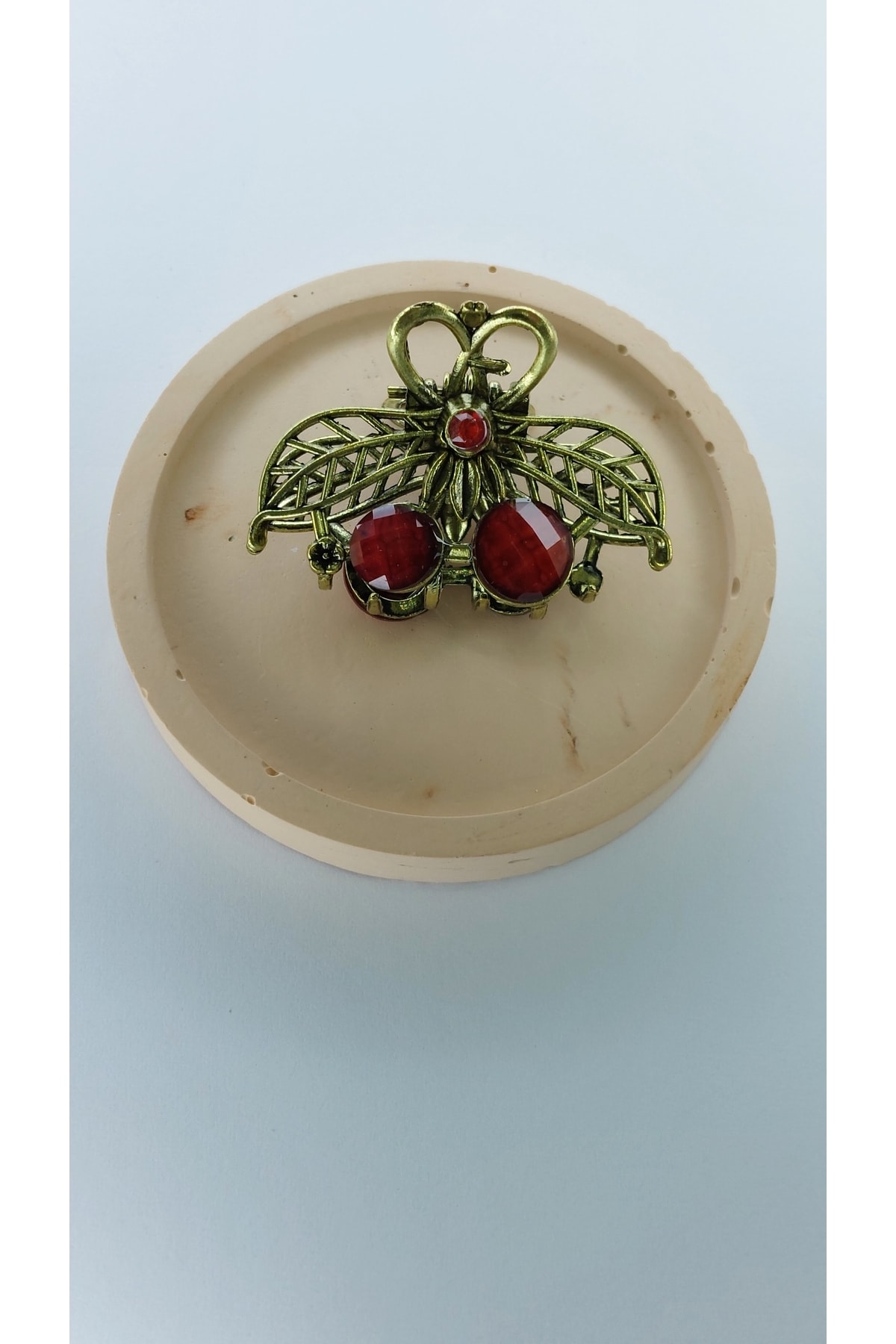 Women's Metal Latch Hairpin Vintage Medium Cherry Hairpin