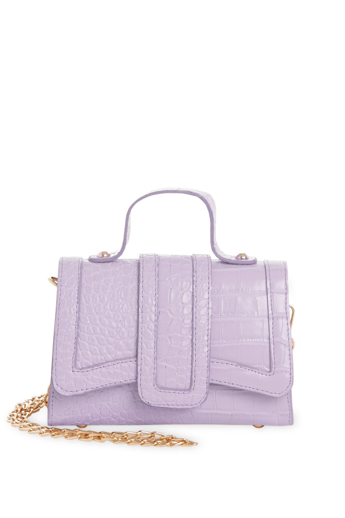 PARİGİ Umhängetasche Lila Unifarben