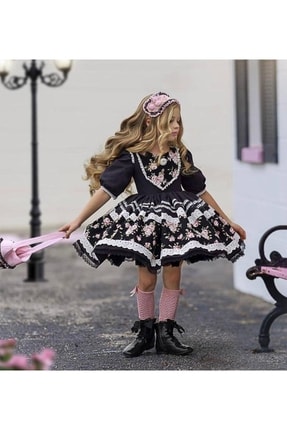 Kız Çocuk Elbise-prensess Elbise-prenses Kız Çocuk Elbise DG55550