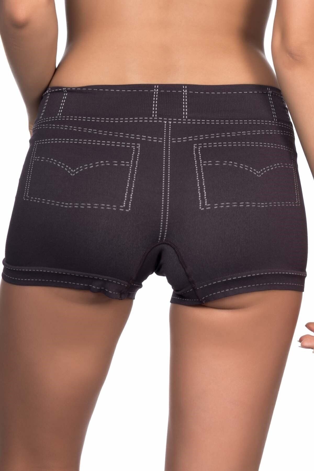 Emay-3802 Boxer din denim fără sudură Antracit 3