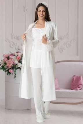 Carpediem 1542 Ekru 4 Parça Lohusa Set 3330730
