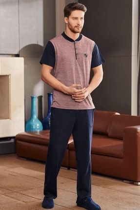 By Mecit 2755 Bordo Erkek Pijama Takımı 1206552