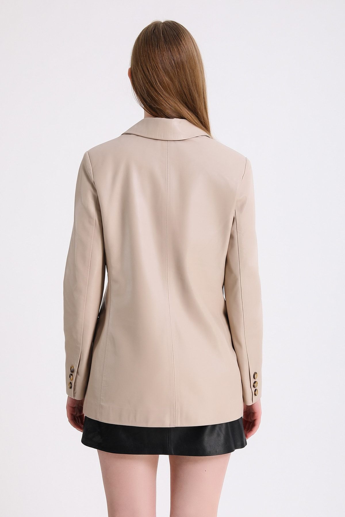 Leather Club-Cream Blazer Leather Jacket 5